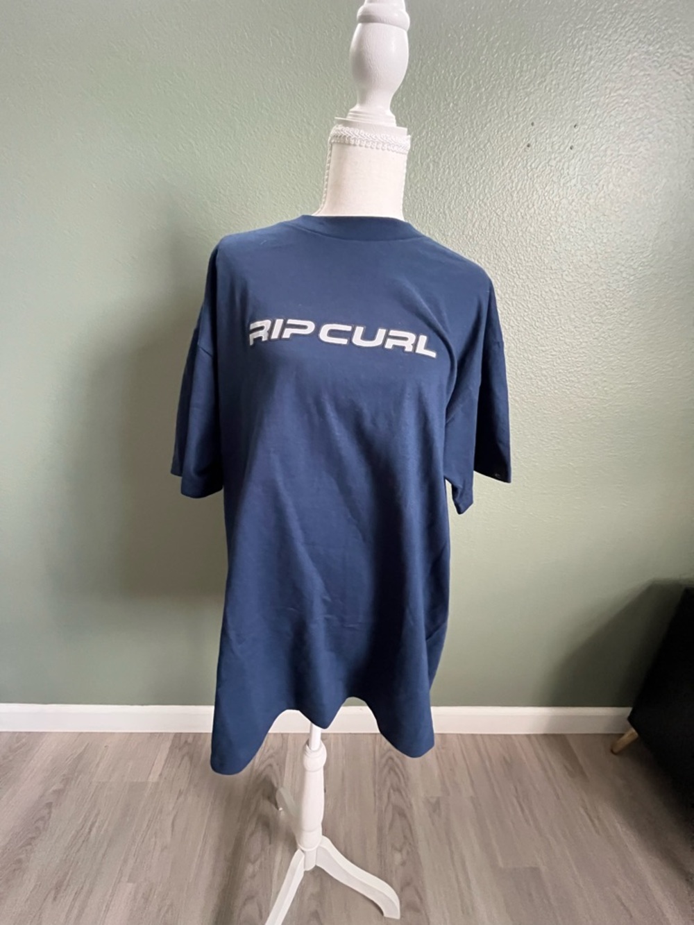 Rip Curl Men's Navy Blue Logo Short Sleeve Tee - Picture 2 of 8